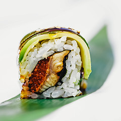 Image showing traditional fresh japanese sushi rolls