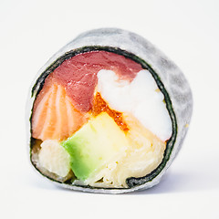 Image showing traditional fresh japanese sushi rolls