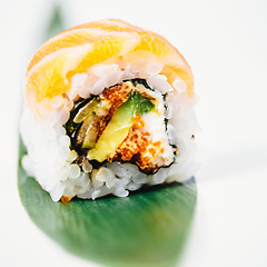 Image showing traditional fresh japanese sushi rolls