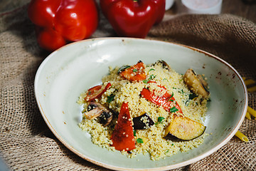 Image showing Quinoa Salad with tomatoes, corn and beans