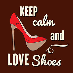 Image showing Quote Typographic Background about shoes