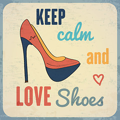 Image showing Quote Typographic Background about shoes