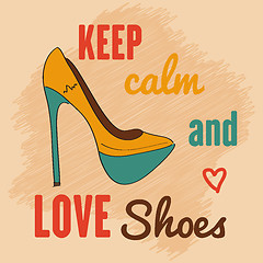 Image showing Quote Typographic Background about shoes