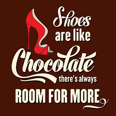 Image showing Quote Typographic Background about shoes