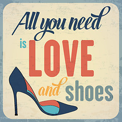 Image showing Quote Typographic Background about shoes