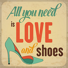 Image showing Quote Typographic Background about shoes