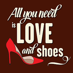 Image showing Quote Typographic Background about shoes