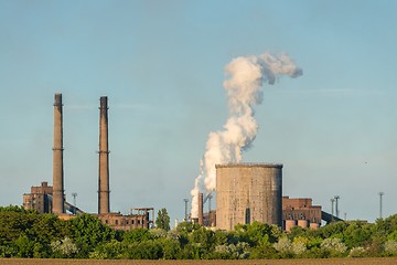 Image showing Chimney of a Power plant