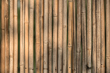Image showing Pattern of vintage bamboo panel