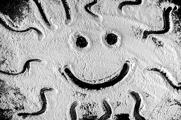 Image showing Drawing of happy smiling sun