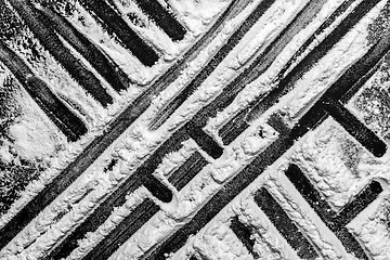 Image showing White flour on black background