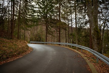 Image showing Road in autumn forest landscape