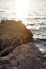 Image showing Beach with rocks and clean water