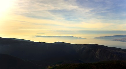 Image showing High mountains in croatia seaside