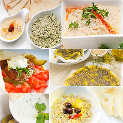 Image showing Arab middle eastern food collage 