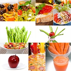 Image showing healthy Vegetarian vegan food collage