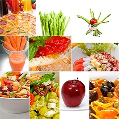 Image showing healthy Vegetarian vegan food collage