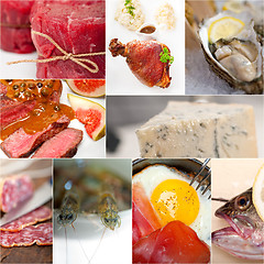 Image showing high protein food collection collage