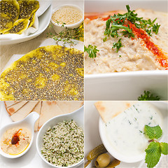 Image showing Arab middle eastern food collage 