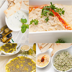 Image showing Arab middle eastern food collage 