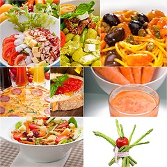 Image showing healthy Vegetarian vegan food collage