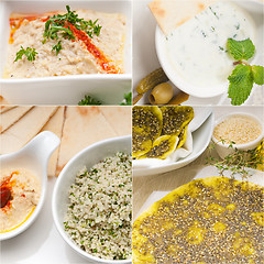 Image showing Arab middle eastern food collage 