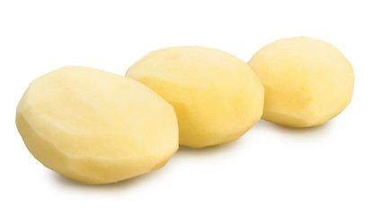 Image showing Fresh peeled potatoes