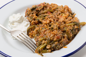 Image showing Turkish mince and spinach