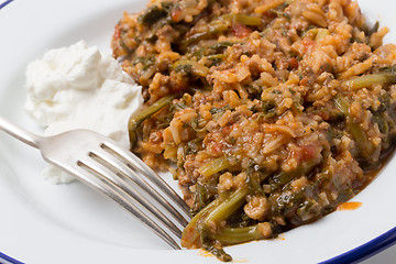 Image showing Turkish mince and spinach