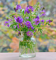 Image showing abstract violet flowers 