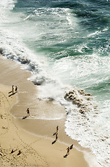 Image showing Beach birds eye view