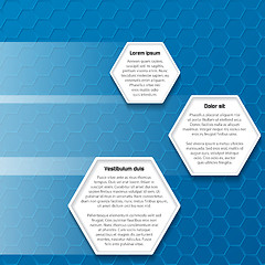 Image showing Blue hexagon business background design