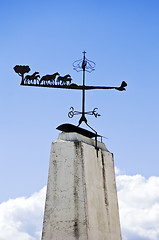 Image showing Weathercock with horses