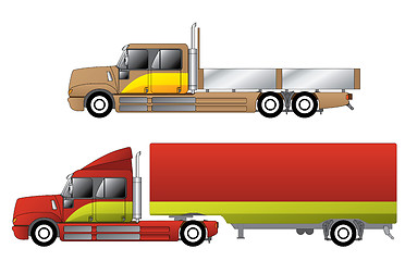 Image showing Convetional trucks with double cab