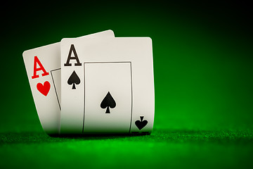 Image showing chips and two aces