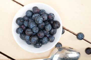 Image showing fresh blueberry bowl