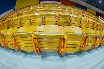 Image showing stadium seating taken with fisheye lense