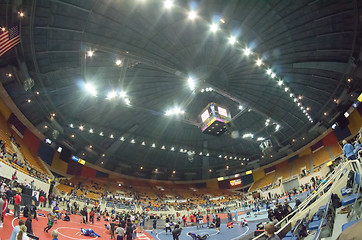 Image showing general view of an enclosed arena stadium with asport event