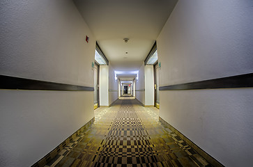 Image showing empty modern hotel hallway