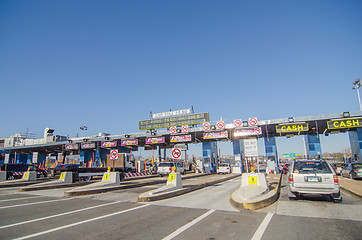 Image showing New York - dec 26: Toll plaza near New York City on i-95, on Dec