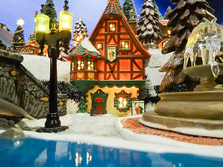 Image showing christmass toy village town