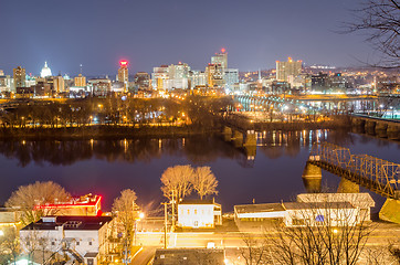 Image showing Harrisburg, Pennsylvania Skyline at Night