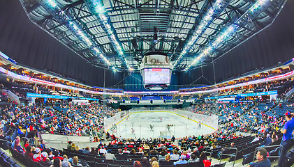 Image showing huge hockey arena during a game