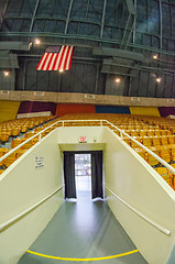 Image showing stadium seating taken with fisheye lense