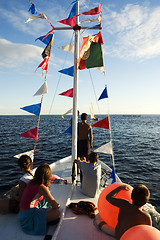 Image showing Kids on deck