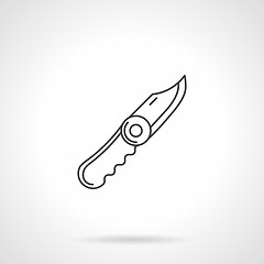 Image showing Black line vector icon for knife