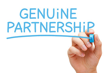 Image showing Genuine Partnership Blue Marker