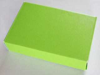 Image showing Green yellow paper box