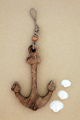 Image showing Anchor and Seashells