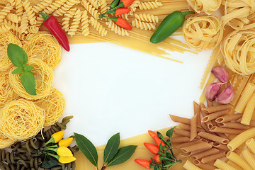 Image showing Pasta Herb and Spice Border